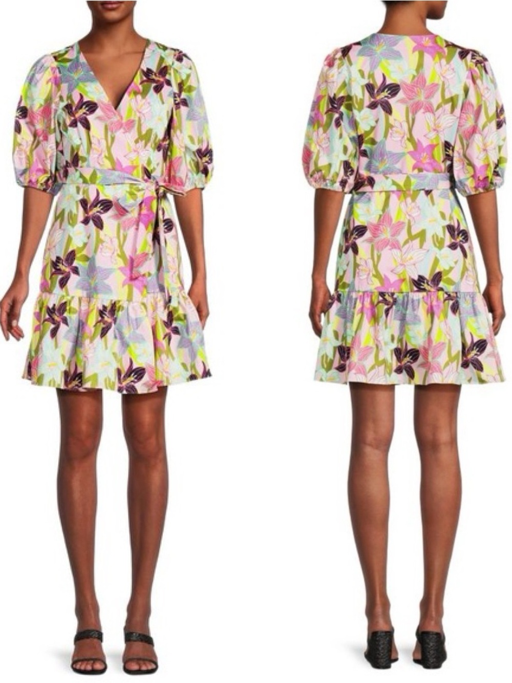 Anthropologie x Hutch Puff Sleeve Floral Mini Dress size medium